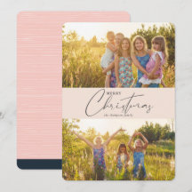 Eenvoudige, moderne, roze kerstfoto