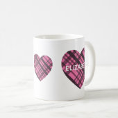 Eenvoudige moderne roze stekelroos meisjesnaam koffiemok (Voorkant rechts)