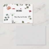 Eenvoudige moderne Rozen Flowers Wedding Drink Kortingskaartje (Voorkant / Achterkant)