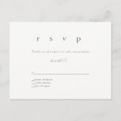 Eenvoudige moderne rsvp bruiloft briefkaarten (Voorkant)