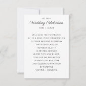 Eenvoudige moderne RSVP-kaart RSVP Kaartje (Achterkant)