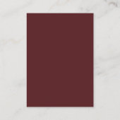 Eenvoudige moderne RSVP met QR-code | Bourgogne Informatiekaartje (Achterkant)