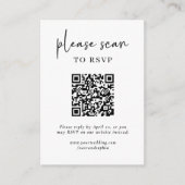 Eenvoudige moderne RSVP met QR-code Informatiekaartje (Voorkant)