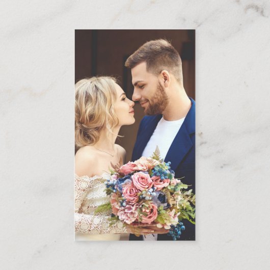 Eenvoudige moderne RSVP Online QR Code Informatiekaartje (Achterkant)