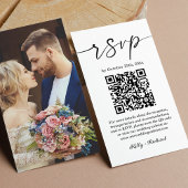 Eenvoudige moderne RSVP Online QR Code Informatiekaartje
