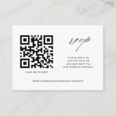 Eenvoudige moderne RSVP-website met QR-code Informatiekaartje (Voorkant)