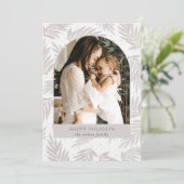 Eenvoudige, moderne Rustic Branch-foto Feestdagenkaart (Staand voorkant)