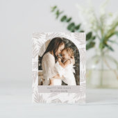 Eenvoudige, moderne Rustic Branch-foto Feestdagenkaart (Staand voorkant)