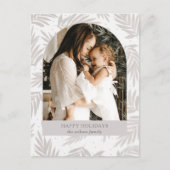 Eenvoudige, moderne Rustic Branch-foto Feestdagenkaart (Voorkant)