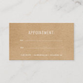 Eenvoudige, moderne Rustic Kraft Appointkaart Visitekaartje (Voorkant)