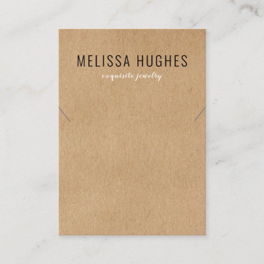 Eenvoudige Moderne Rustieke Ketting Sieraden Displ Visitekaartje (Voorkant)