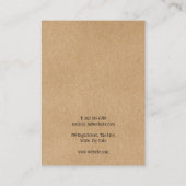 Eenvoudige Moderne Rustieke Ketting Sieraden Displ Visitekaartje (Achterkant)