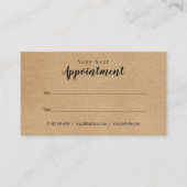 Eenvoudige Moderne Rustieke Kraft Afspraakkaart Visitekaartje (Voorkant)