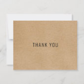 Eenvoudige Moderne Rustieke Kraft Bedankkaart voor (Voorkant)