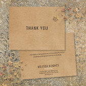 Eenvoudige Moderne Rustieke Kraft Bedankkaart voor