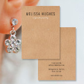 Eenvoudige Moderne Rustieke Kraft Oorbellen Displa Visitekaartje