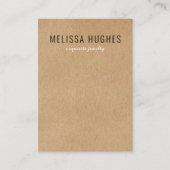 Eenvoudige Moderne Rustieke Kraft Oorbellen Displa Visitekaartje (Voorkant)