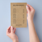 Eenvoudige Moderne Rustieke Kraft Salon Service Me Flyer (Hand)