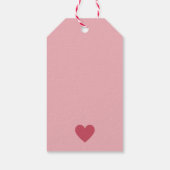 Eenvoudige Moderne Rustieke Roze Kerstboom Cadeaulabel (Achterkant)