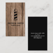 Eenvoudige, moderne Rustige houten hendel Visitekaartje (Voorkant / Achterkant)