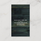 Eenvoudige, moderne Rustige houten hendel Visitekaartje (Achterkant)