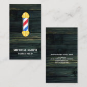 Eenvoudige, moderne Rustige houten hendel Visitekaartje (Voorkant / Achterkant)