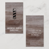 Eenvoudige, moderne Rustige houten hendel Visitekaartje (Voorkant / Achterkant)