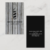 Eenvoudige, moderne Rustige houten hendel Visitekaartje (Voorkant / Achterkant)