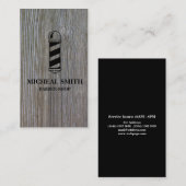 Eenvoudige, moderne Rustige houten hendel Visitekaartje (Voorkant / Achterkant)