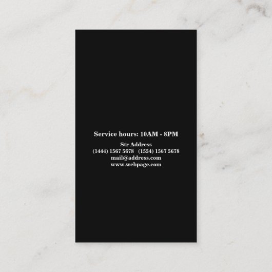 Eenvoudige, moderne Rustige houten hendel Visitekaartje (Achterkant)