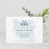 Eenvoudige, moderne Rustige I Do BBQ Script Dusty  Kaart (Staand voorkant)