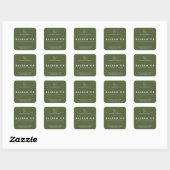 Eenvoudige moderne Sage Green Logo-kaars Vierkante Sticker (Vel)