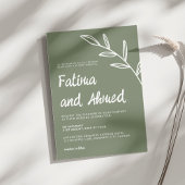 Eenvoudige Moderne Sage Groene Minimalistische Bru Kaart