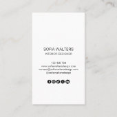 Eenvoudige Moderne Sage Interieurontwerper Thuis S Visitekaartje (Achterkant)