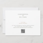 Eenvoudige Moderne Sage Monogram QR Code Bewaar de Save The Date (Achterkant)