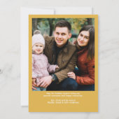 Eenvoudige Moderne Santa Graphic Gouden Kerstfoto Feestdagenkaart (Achterkant)