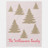 Eenvoudige moderne schattige neutrale cabine scrip fleece deken (Voorkant)