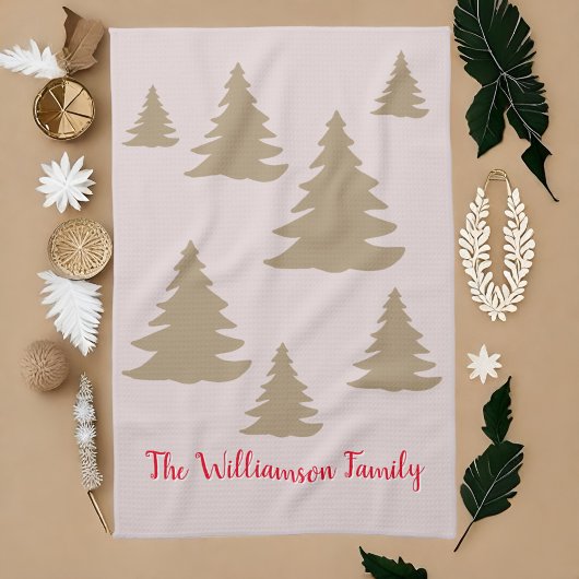 Eenvoudige moderne schattige neutrale cabine scrip theedoek