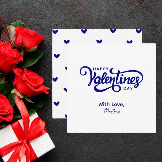 Eenvoudige moderne Schattigee Valentijnse Notitiekaartje