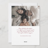 Eenvoudige, moderne, schone kerstfeestfoto's feestdagenkaart (Achterkant)