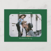 Eenvoudige, moderne, schone kerstfoto Po Briefkaart (Voorkant)