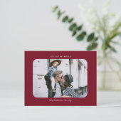 Eenvoudige, moderne, schone kerstfoto Po Briefkaart (Staand voorkant)