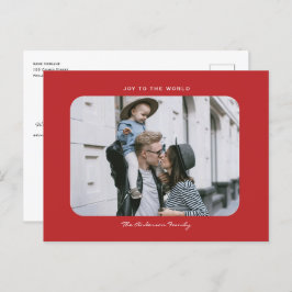 Eenvoudige, moderne, schone kerstfoto Po Briefkaart