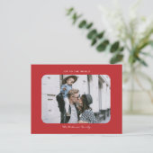 Eenvoudige, moderne, schone kerstfoto Po Briefkaart (Staand voorkant)