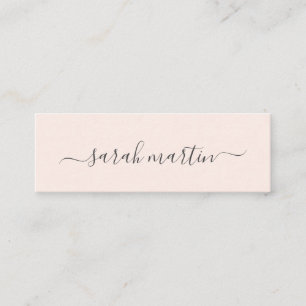 Eenvoudige Moderne Schoonheidssalon Roze Elegant Mini Visitekaartje