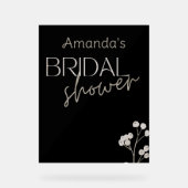 Eenvoudige Moderne Script Bruiloft Feest Acryl Bord (Voorkant)