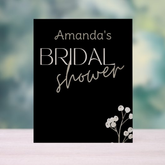 Eenvoudige Moderne Script Bruiloft Feest Acryl Bord (Neutraal)