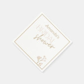 Eenvoudige moderne script bruiloftsdouche servet (Hoek)