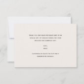 Eenvoudige moderne script bruiloftsshower roze bedankkaart (Achterkant)