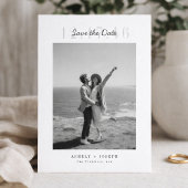 Eenvoudige moderne script foto trouwkaart save the date